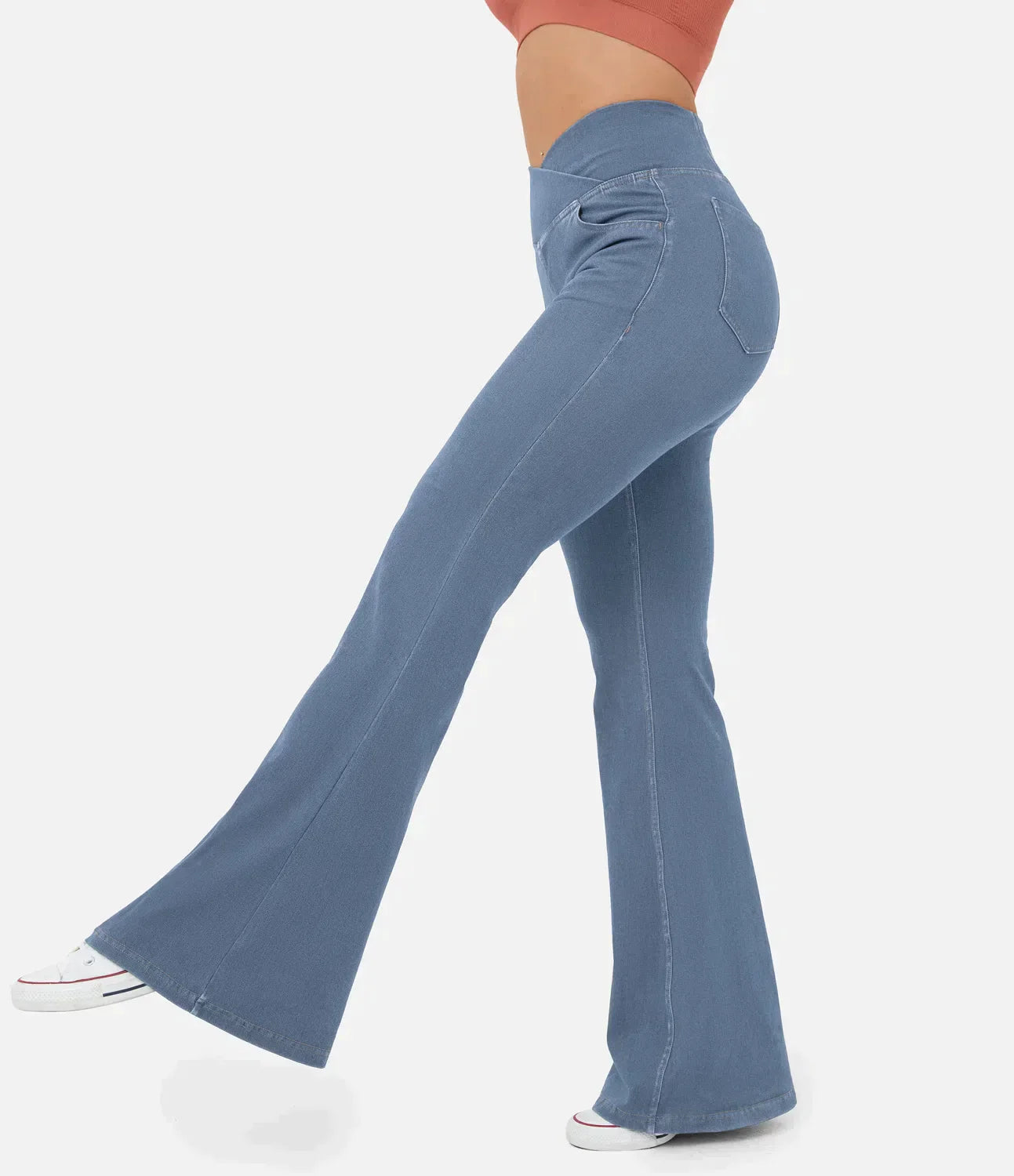 Sophie | RetroFlare crossover trousers with high waist