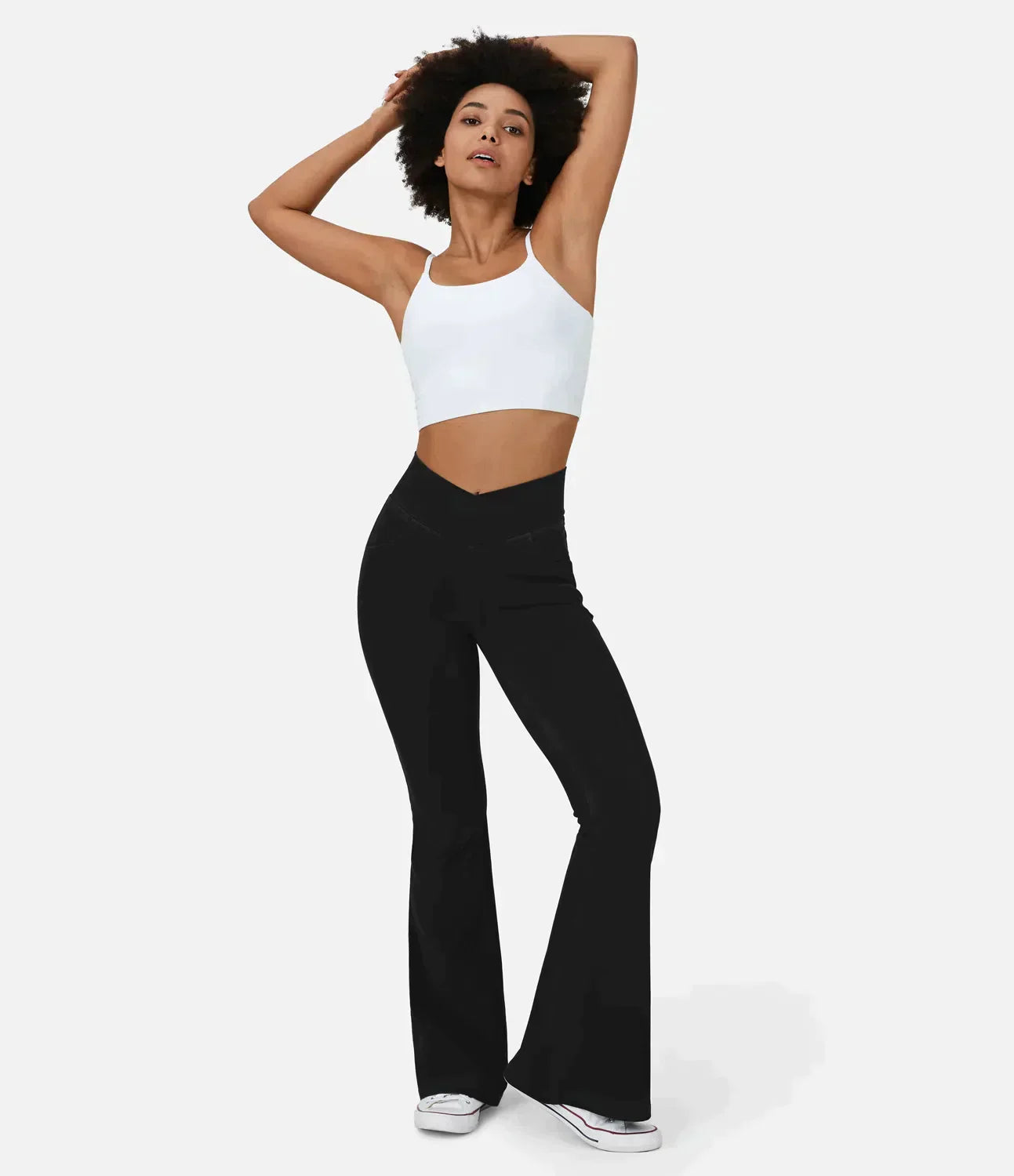Sophie | RetroFlare crossover trousers with high waist