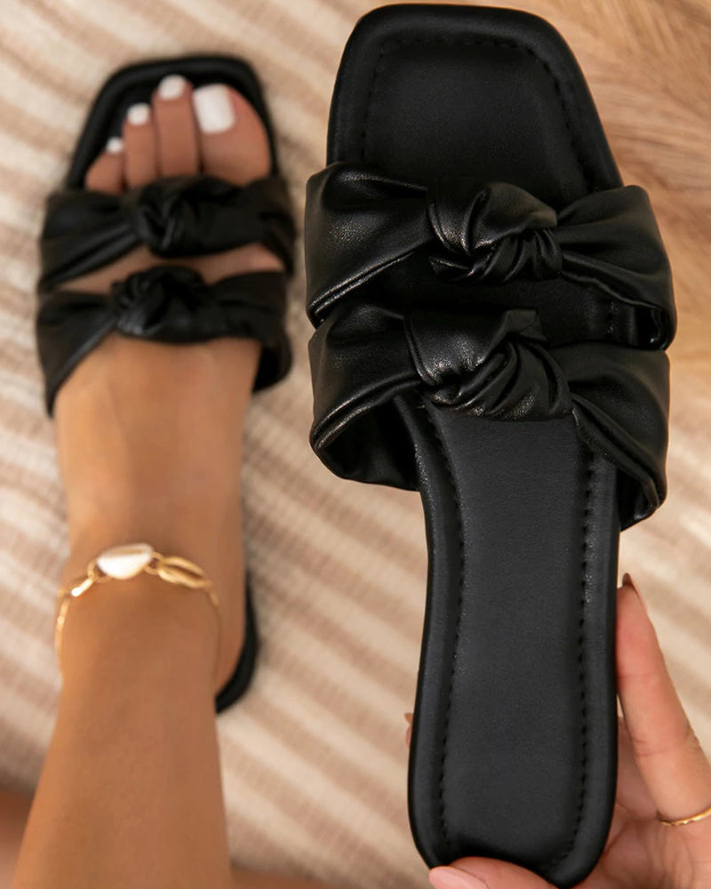 Beach flip flop sandaler med roset