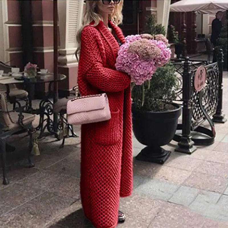 Daisy – Pulover cardigan elegant, lung, lejer