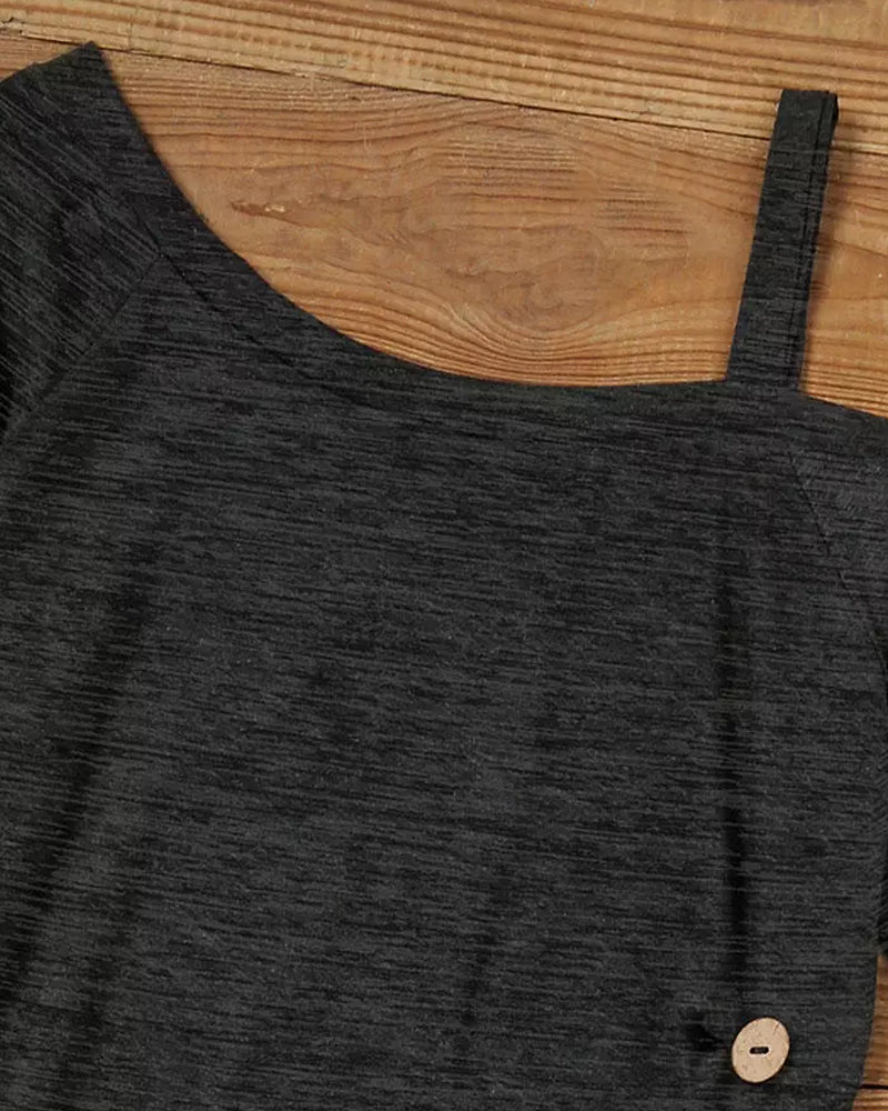 Strapless single-coloured dress