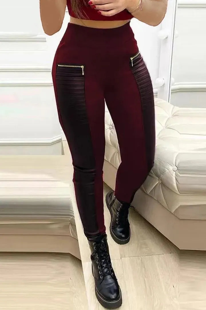 Wynona - Stretchy zip trousers