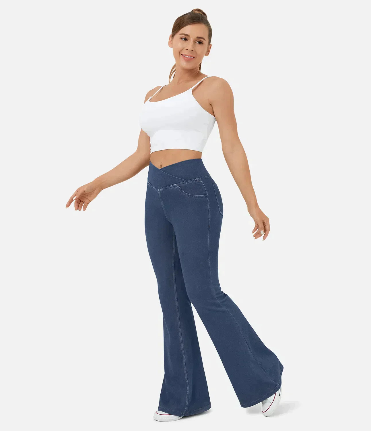 Sophie | RetroFlare crossover trousers with high waist