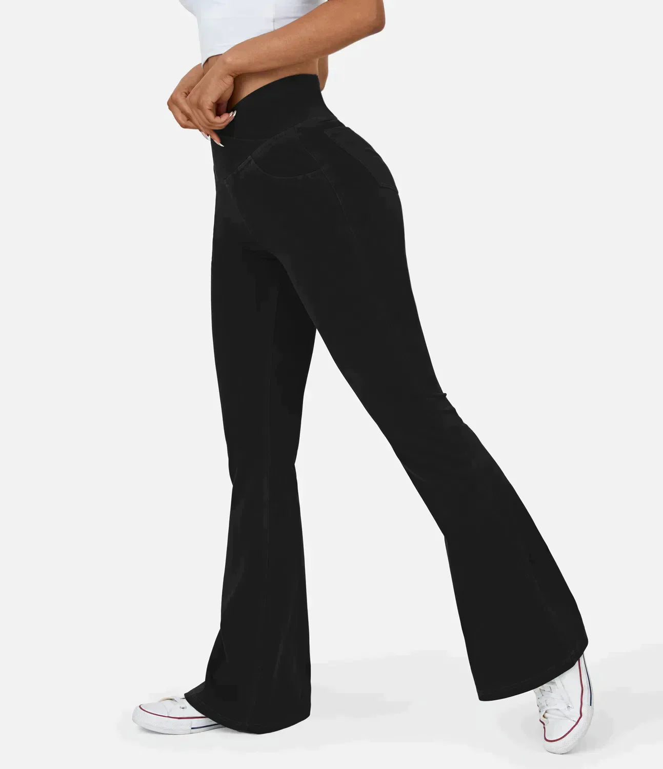 Sophie | RetroFlare crossover trousers with high waist