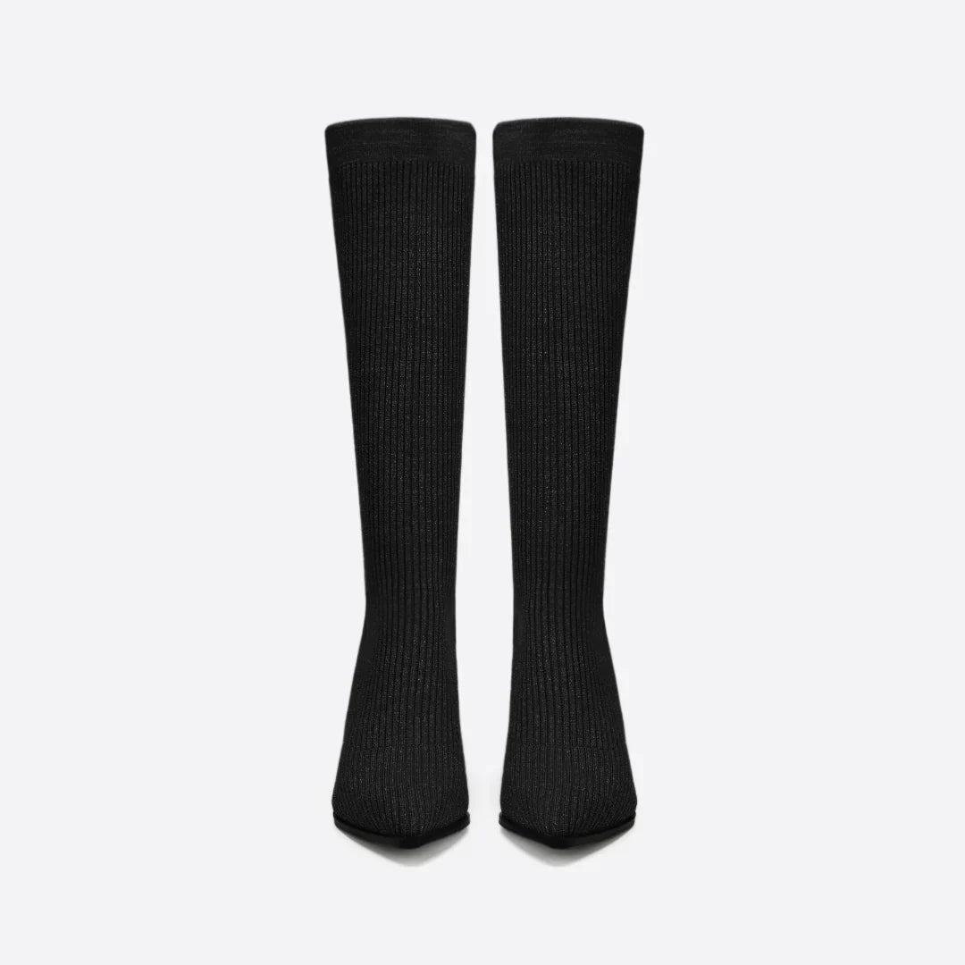 Gemma Knitted boots with a stylish heel for women