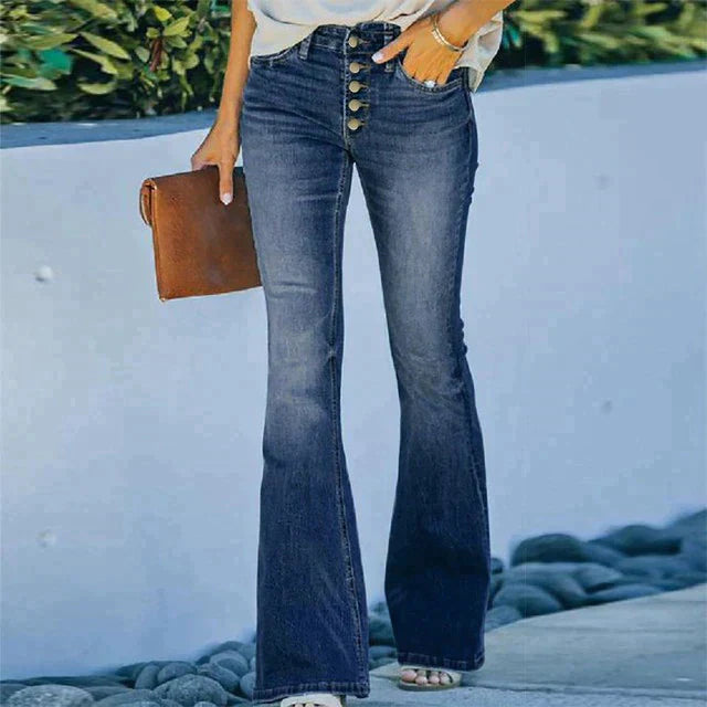 Danique - Denim Pants With High Waist