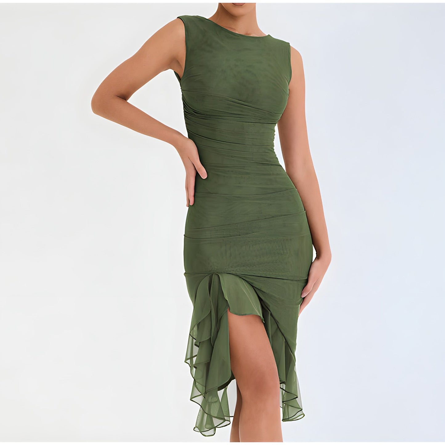 Béatrice - Midi dress with ruffles