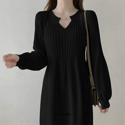 ESMY | DAME STRIKKJOLE MED V-HALS