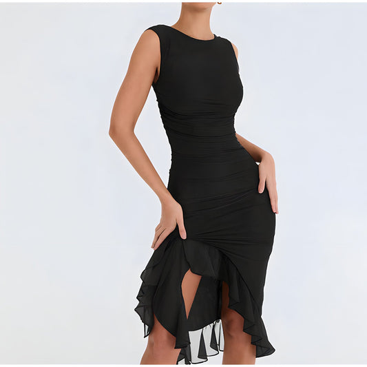 Béatrice - Midi dress with ruffles