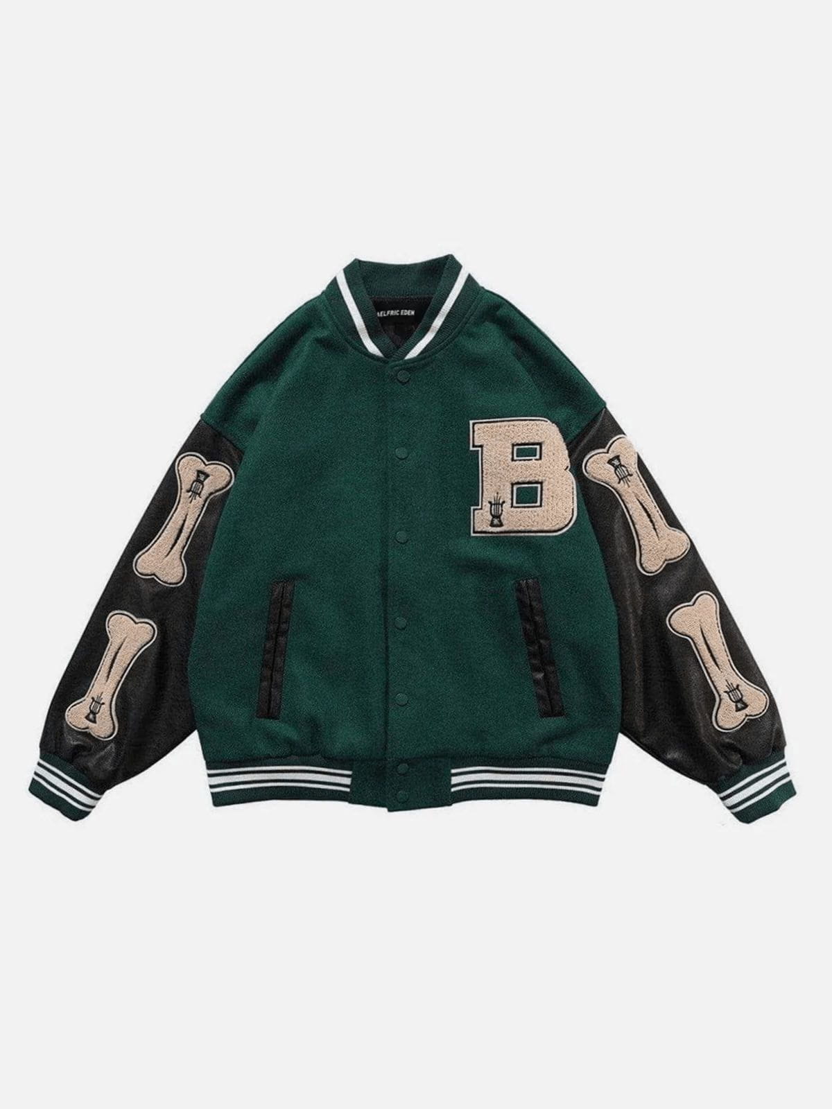 Vintage Bone Varsity Jacket by Eden