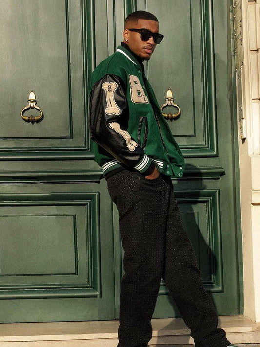 Vintage Bone Varsity-jakke fra Eden