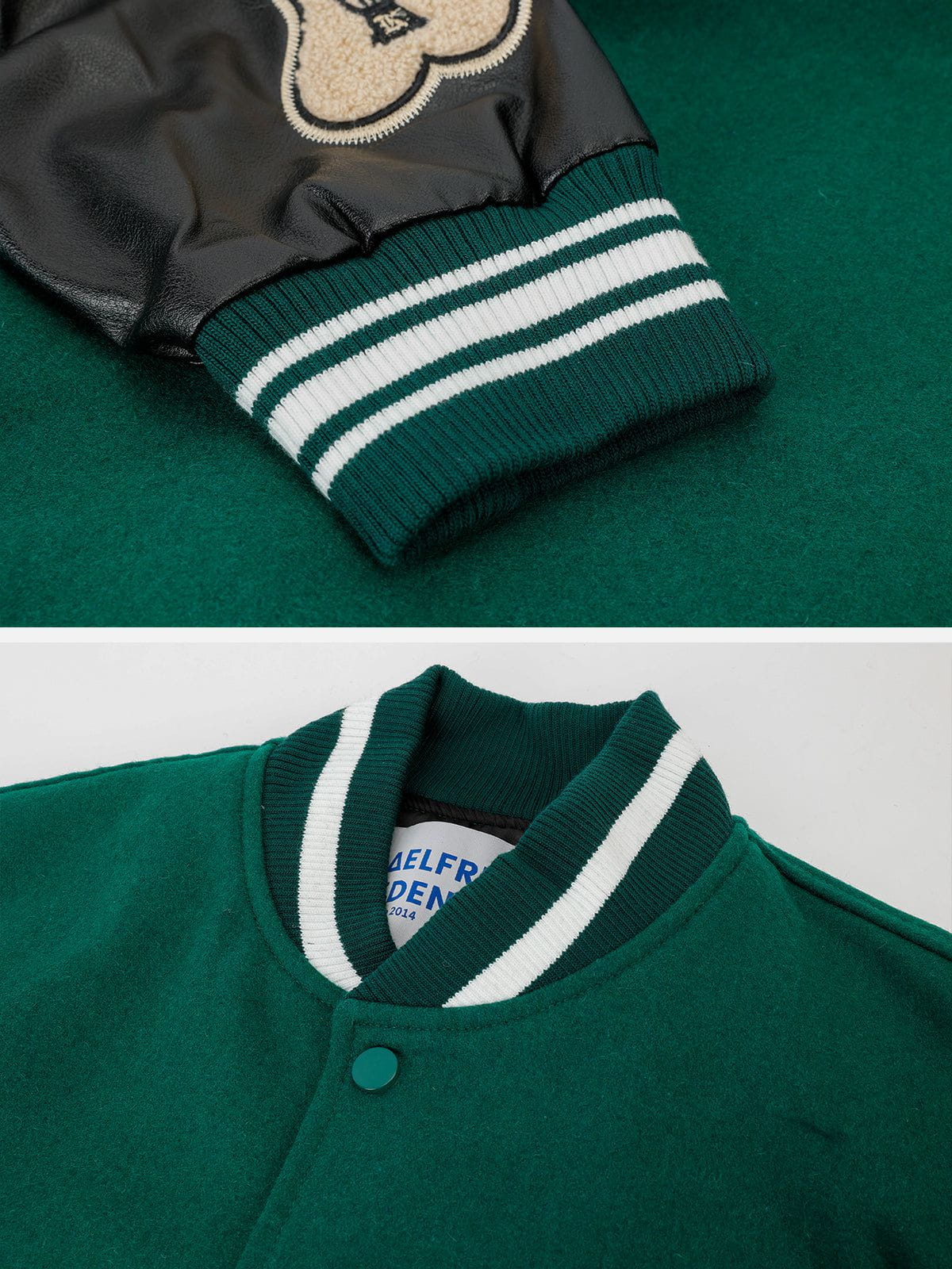 Vintage Bone Varsity Jacket by Eden