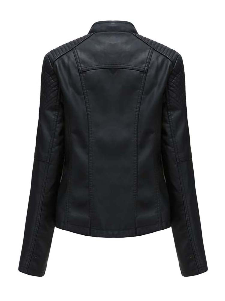 Leather Bomber Jacket by Lucy