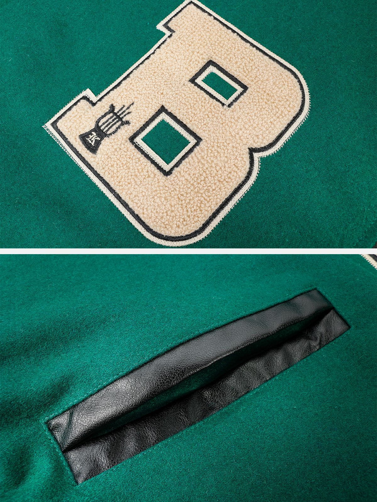 Vintage Bone Varsity Jacket by Eden