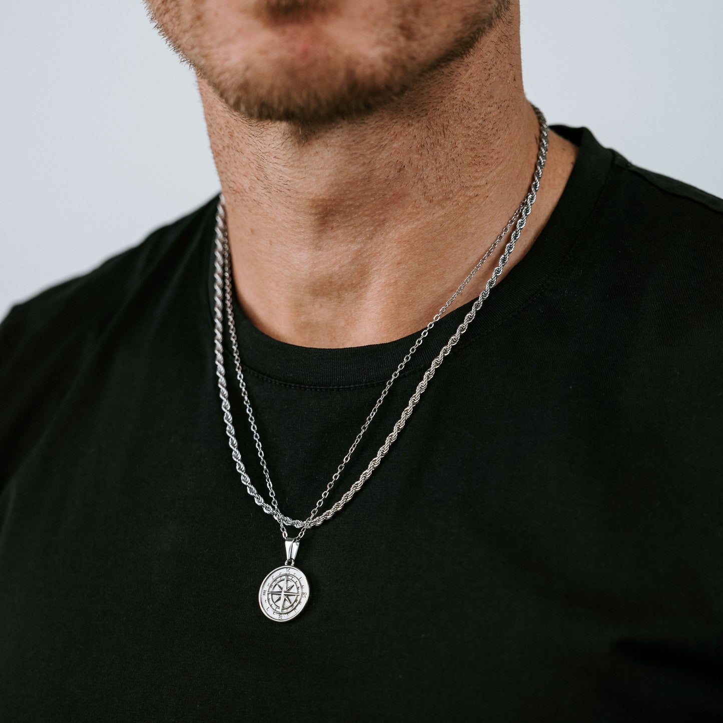 Colier cu pandantiv din argint pentru bărbați