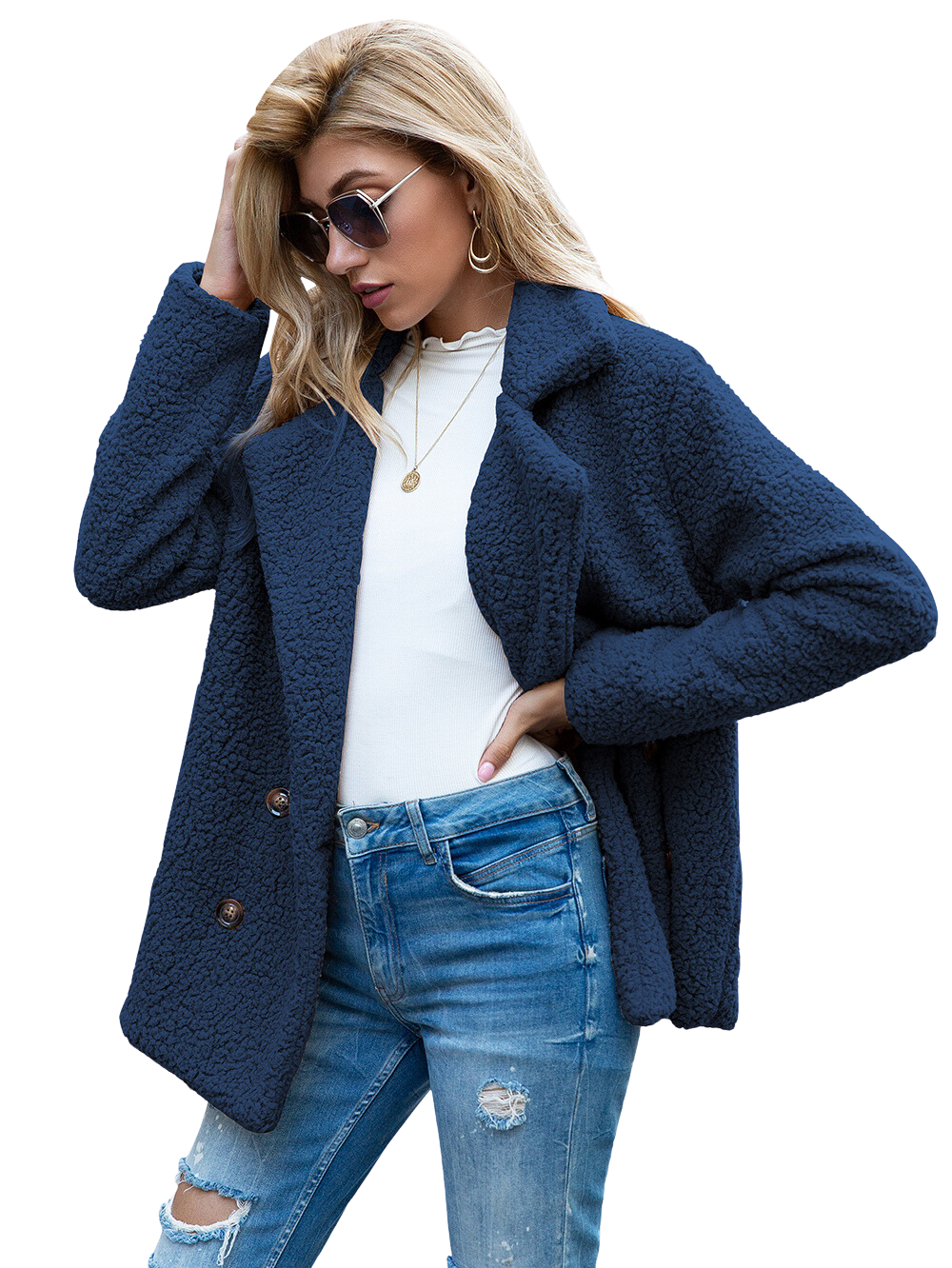 Loose Fleece Sweater by Stacy