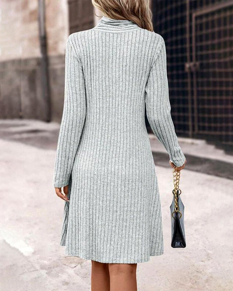 Elegant Single Colored A-Line Dress