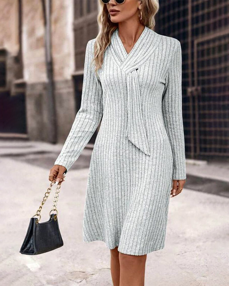 Elegant Single Colored A-Line Dress