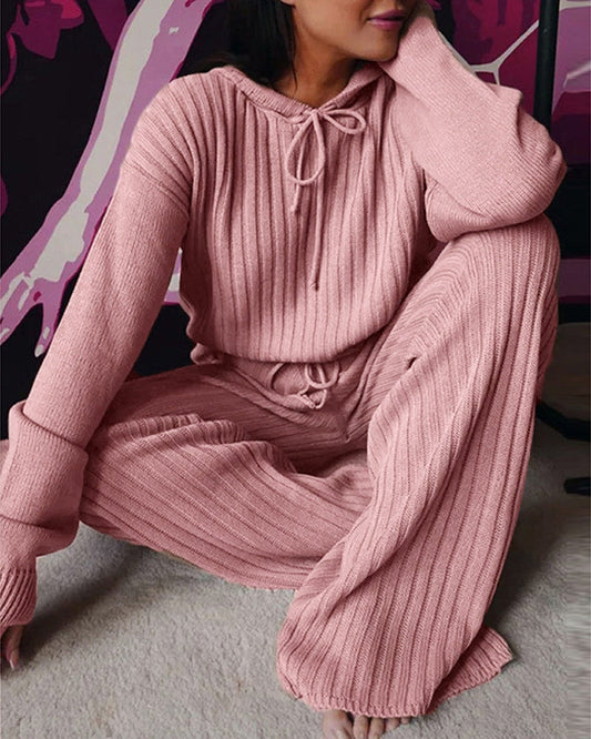Warm stylish hooded pyjama suit