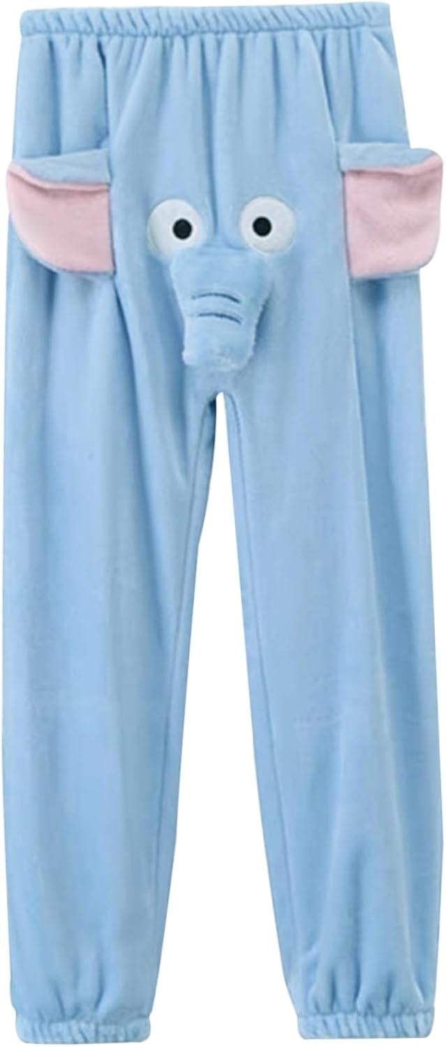 Elephant Pajama Pants Men Cartoon Elephant Trunk Pants with Big Nose and Ears