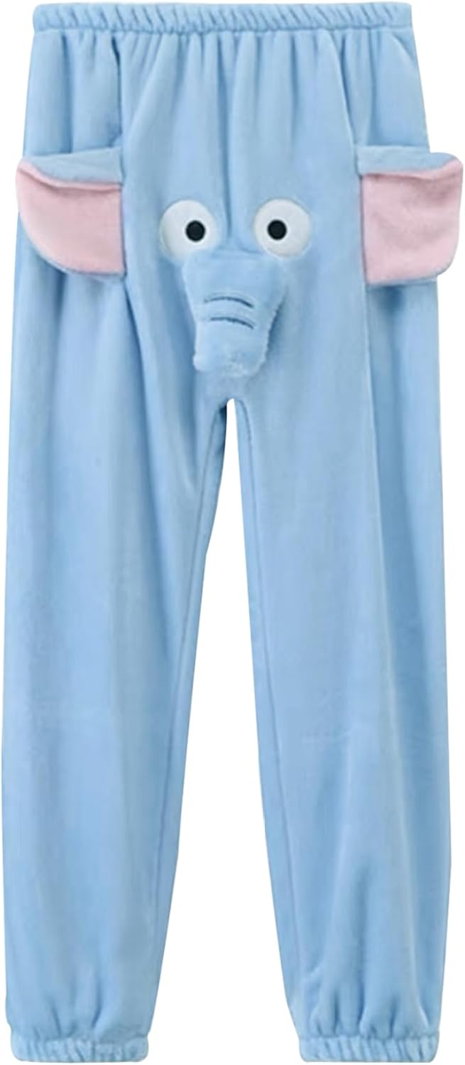 thumbnail image 2 of Pajama Bottoms Men Elephant Cartoon Funny Sleepwear Homewear With Big Nose And Ears Soft Homewear Prank Gifts For Couples At Men's Clothing Store 2 of 13