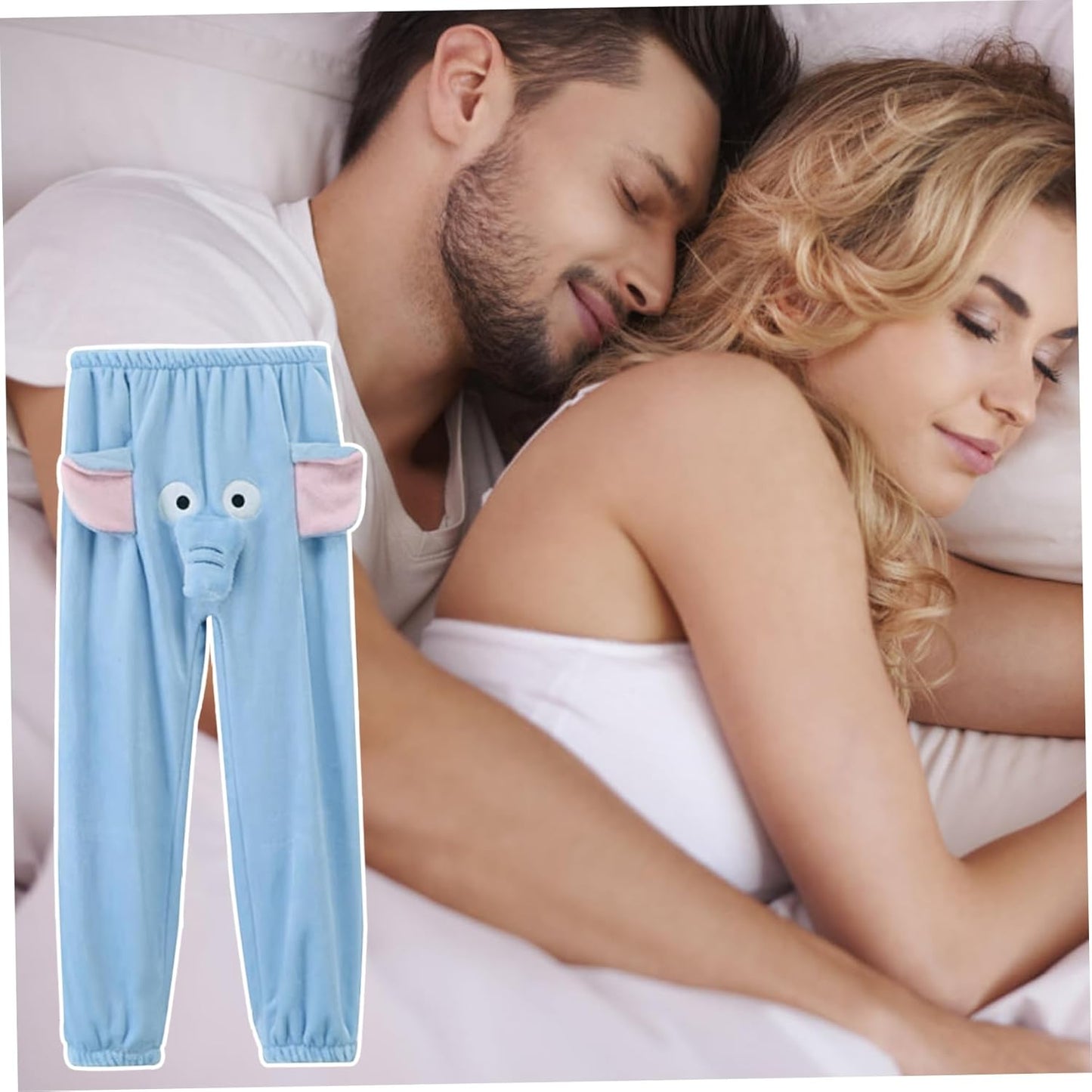 Elephant Pajama Pants Men Cartoon Elephant Trunk Pants with Big Nose and Ears