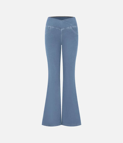 Sophie | RetroFlare crossover trousers with high waist