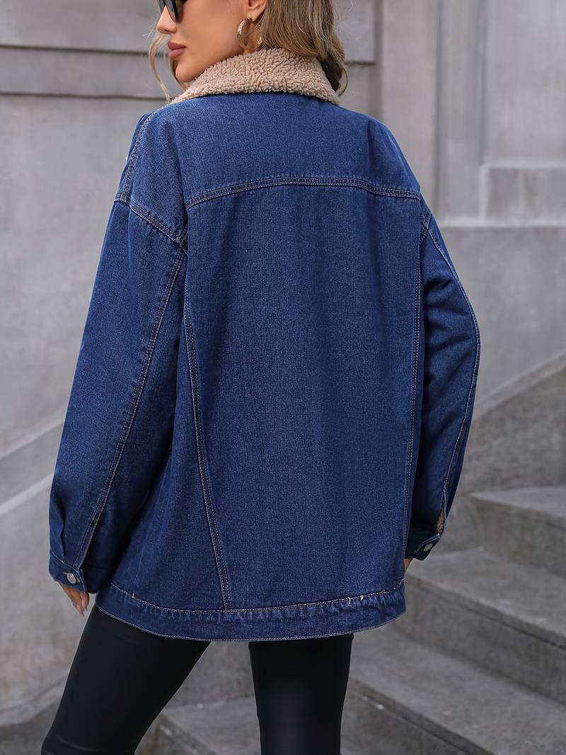 Linda | Casual Denim Jacket With Fleece Lining