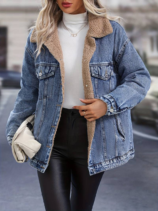 Linda | Casual Denim Jacket With Fleece Lining