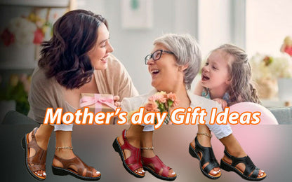 Zomer dames sandalen met sleehak, premium leren orthopedische sandalen