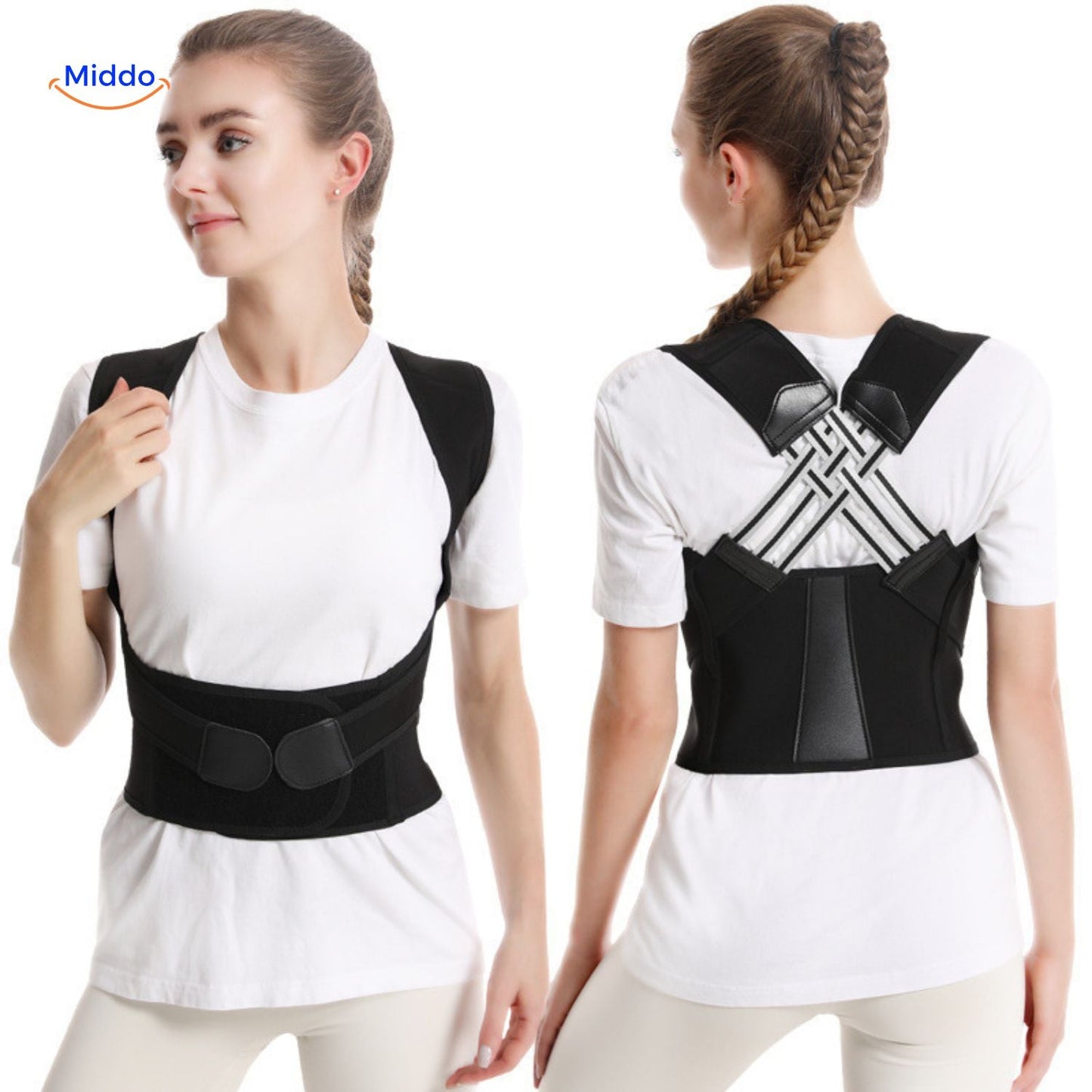 Middo Postura™ Back Support | Corrects posture and relieves back pain