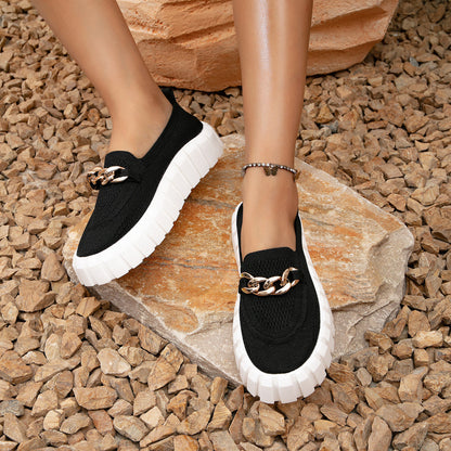 MOUSSE FIT - Comfortable designer loafers with handcrafted chain details