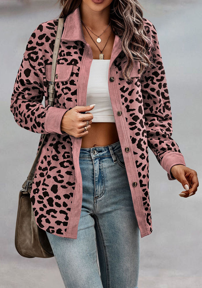 Louise jakke med leopardprint