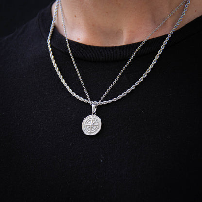 Men's Silver Pendant Necklace