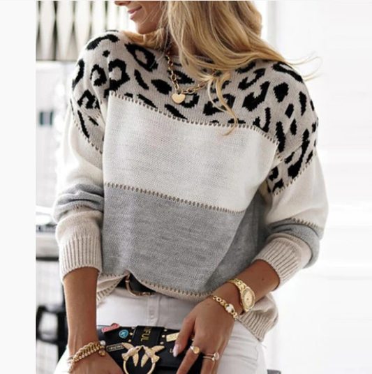Leopard Women's Sweater by Tiffany