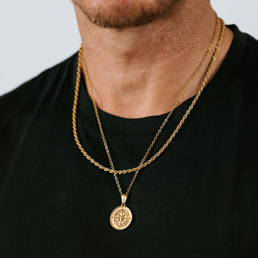 Men's Gold Pendant Necklace