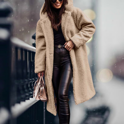 Arabella - The most cuddly elegance faux fur hooded jacket