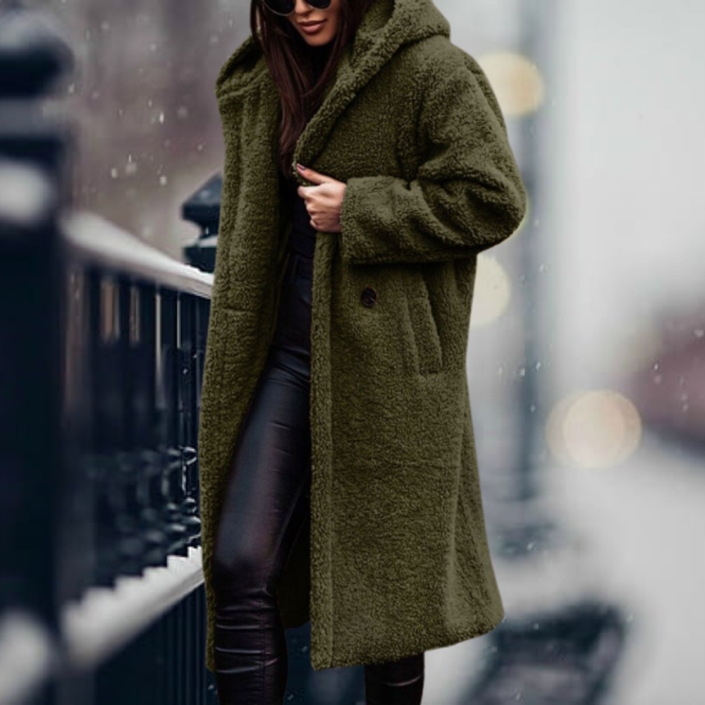 Arabella - The most cuddly elegance faux fur hooded jacket